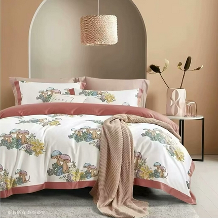 91家纺网 家纺一手货源 找家纺 （总1）未来家居 未来家居 2024新款优帝100支贡缎长绒棉四件套