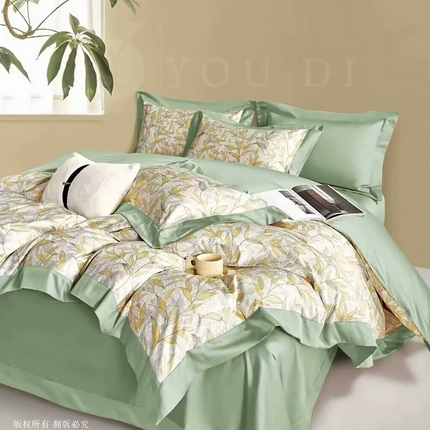 91家纺网 家纺一手货源 找家纺 （总1）未来家居 未来家居 2024新款优帝100支贡缎长绒棉四件套