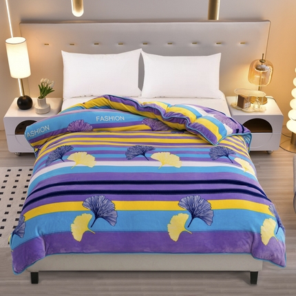 绒品荟家纺 2025新款加厚牛奶绒单被套金貂绒法莱绒冬季法兰绒高克重被罩 诗情画意