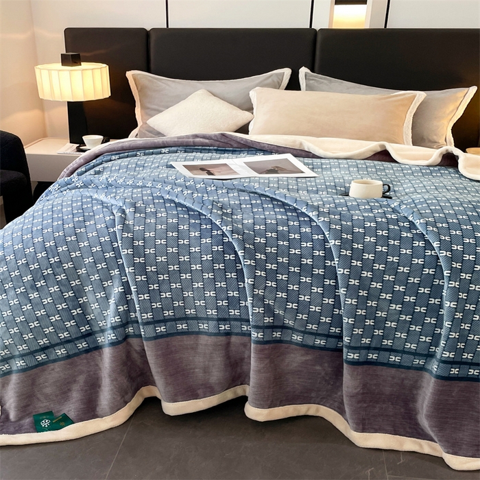 91家纺网 家纺一手货源 找家纺 凯轩毛毛毯毯子网销专供 2024新款雪绒棉四季毛毯毯子盖毛毯毯子毛毯毯子子 蓝图