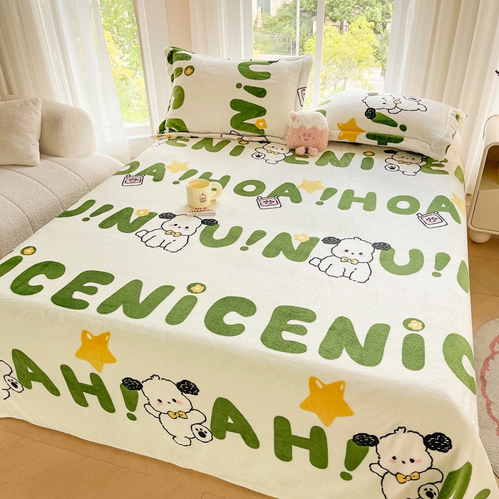 91家纺网 家纺一手货源 找家纺 千荨 2024新款多功能牛奶绒毛毯 幸运狗