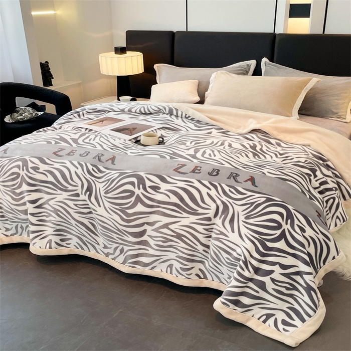 91家纺网 家纺一手货源 找家纺 凯轩毛毛毯毯子网销专供 2024新款雪绒棉四季毛毯毯子盖毛毯毯子毛毯毯子子 斑马纹