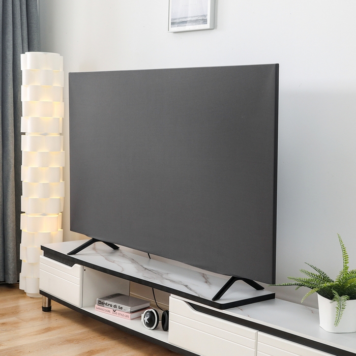 91家纺网 家纺一手货源 找家纺 千彤沙发垫 2024新款高弹力牛奶丝全包电视机防尘罩 深灰