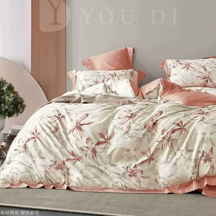 91家纺网 家纺一手货源 找家纺 （总1）未来家居 未来家居 2024新款优帝100支贡缎长绒棉四件套