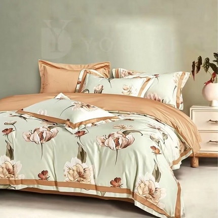 91家纺网 家纺一手货源 找家纺 （总1）未来家居 未来家居 2024新款优帝100支贡缎长绒棉四件套