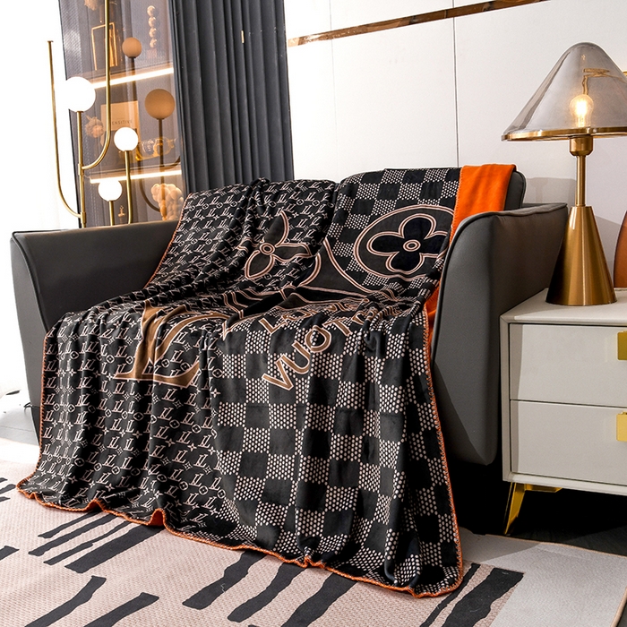 91家纺网 家纺一手货源 找家纺 爵仕 2024高档锦狐绒毛毯复合毯奢华复古绒毯爱马风格 LV