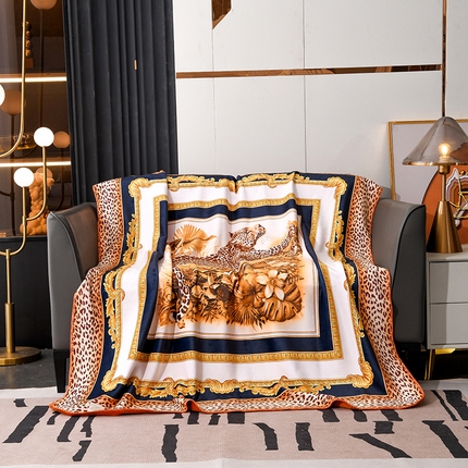 91家纺网 家纺一手货源 找家纺 （总）爵仕 2024高档锦狐绒 毛毯复合毯奢华复古绒毯爱马风格