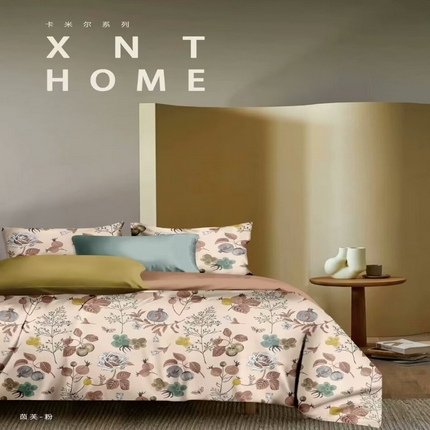 91家纺网 家纺一手货源 找家纺 （总）未来家居 2024新款全棉加厚火山磨毛四件套