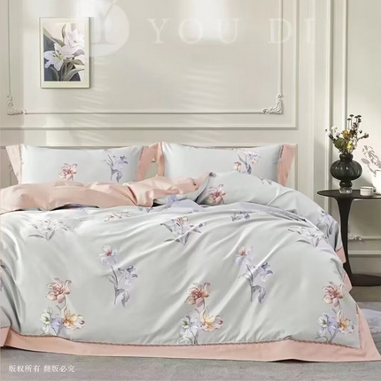 91家纺网 家纺一手货源 找家纺 （总1）未来家居 未来家居 2024新款优帝100支贡缎长绒棉四件套