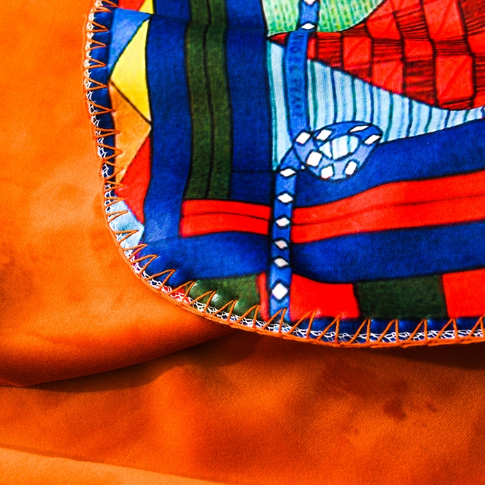 91家纺网 家纺一手货源 找家纺 爵仕 2024高档锦狐绒毛毯复合毯奢华复古绒毯爱马风格 彩虹马