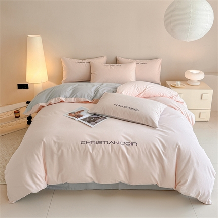 91家纺网 家纺一手货源 找家纺 （总）典曼家纺 2024新款A类简约轻奢款磨毛绣花四件套