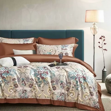 91家纺网 家纺一手货源 找家纺 （总1）未来家居 未来家居 2024新款优帝100支贡缎长绒棉四件套