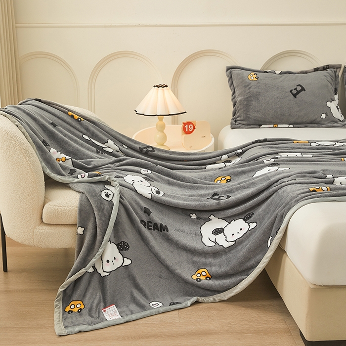 91家纺网 家纺一手货源 找家纺 千荨 2024新款多功能牛奶绒毛毯 玩具狗