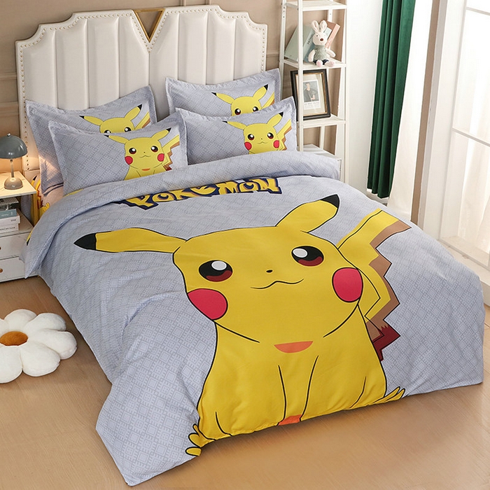 91家纺网 家纺一手货源 找家纺 宝薇 2024新款卡通款加厚斜纹磨毛大版四件套 （新花型不断更新中）乖乖皮卡