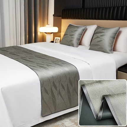 91家纺网 家纺一手货源 找家纺 （总）安力森/诚臻酒店用品酒店用品 2025新款床尾巾纯色酒店专用床上用品搭巾床旗高端轻奢民宿宾馆简约床盖