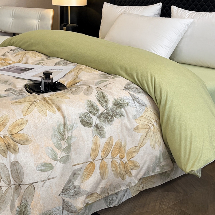 91家纺网 家纺一手货源 找家纺 大柏树 2025新款A类全棉磨毛印花单被套 春派