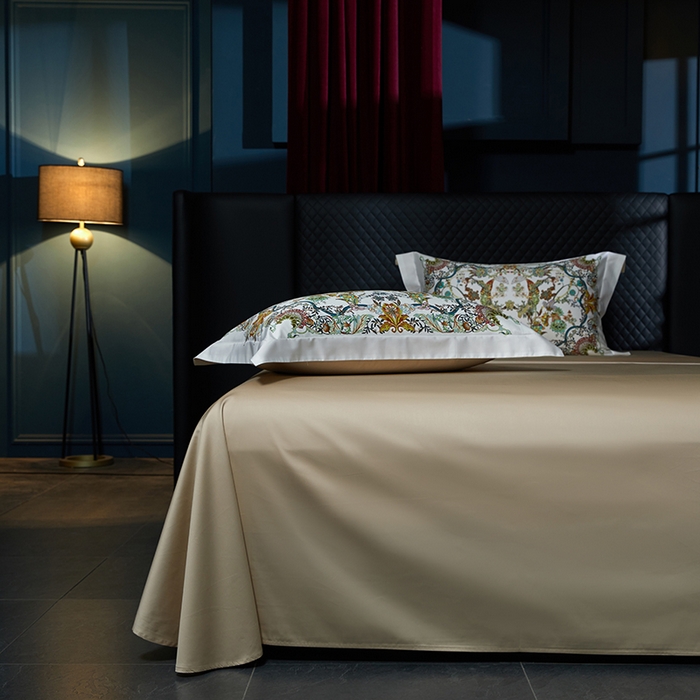 91家纺网 家纺一手货源 找家纺 2024新款100s长绒棉数码印花大版定位四件套 露茜