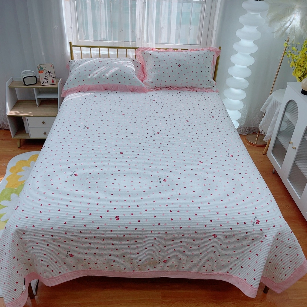 91家纺网 家纺一手货源 找家纺 暖居 2024新款包边豆豆被床盖四件套 知碟