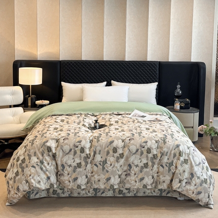 大柏树 2025新款A类全棉磨毛印花单被套 露瑶绿