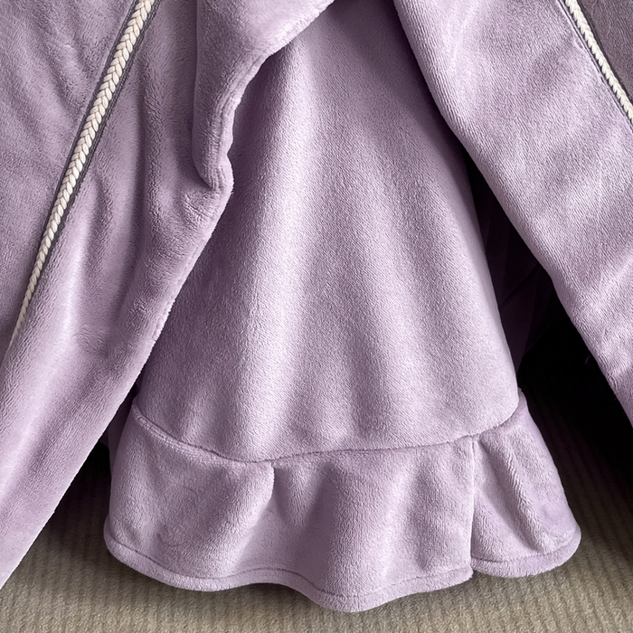 91家纺网 家纺一手货源 找家纺 露梦家纺 2025新款加厚保暖牛奶绒刺绣四件套 梵奢-罗兰紫