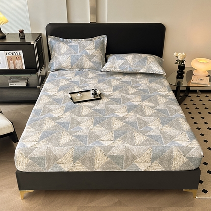 91家纺网 家纺一手货源 找家纺 大柏树 2025新款A类全棉磨毛印花单床笠 黎贝卡