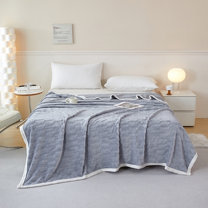 91家纺网 家纺一手货源 找家纺 （总）2024新款仿兔绒泡泡绒毛毯家用四季毯