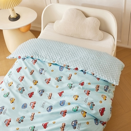 91家纺网 家纺一手货源 找家纺 （总）2025新款3D触感全棉豆豆被儿童豆豆被春秋被冬被幼儿园被子