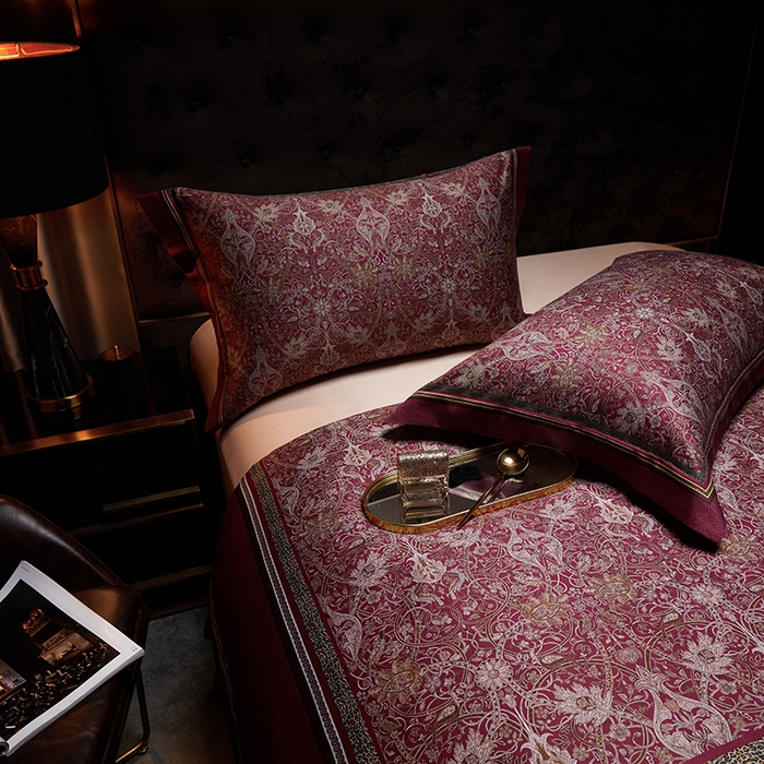 91家纺网 家纺一手货源 找家纺 2024新款100s长绒棉数码印花大版定位四件套 劳伦斯