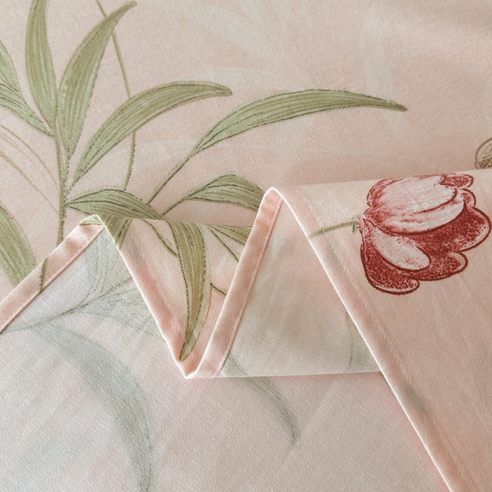 91家纺网 家纺一手货源 找家纺 大柏树 2025新款A类全棉磨毛印花单床单 绿禾