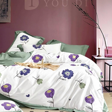 91家纺网 家纺一手货源 找家纺 （总1）未来家居 2024新款UD活性印染铂金贡缎四件套