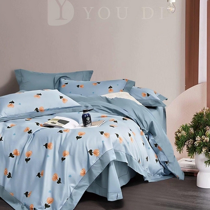 91家纺网 家纺一手货源 找家纺 （总1）未来家居 2024新款UD活性印染铂金贡缎四件套