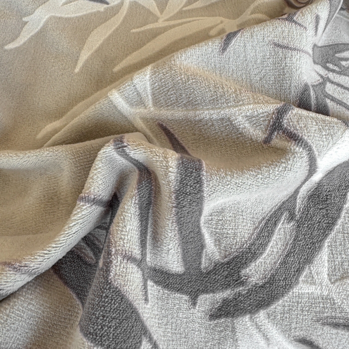 91家纺网 家纺一手货源 找家纺 大境 2024新款8斤A类230克牛奶绒提花烂花四件套床笠款床单款 水墨竹 红灰