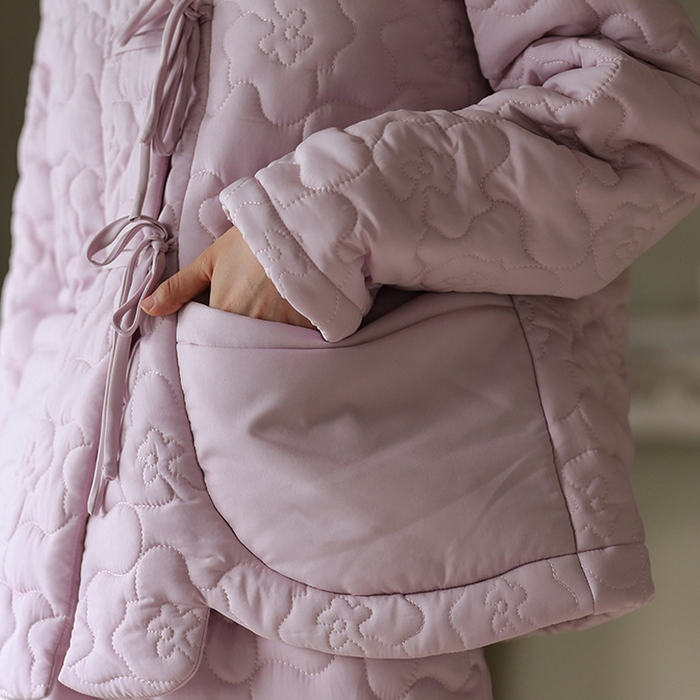 91家纺网 家纺一手货源 找家纺 （总）洛兰沙家居馆 2024新款睡衣女秋冬季三层夹棉珊瑚绒加厚保暖两件套女士可外穿加绒家居服