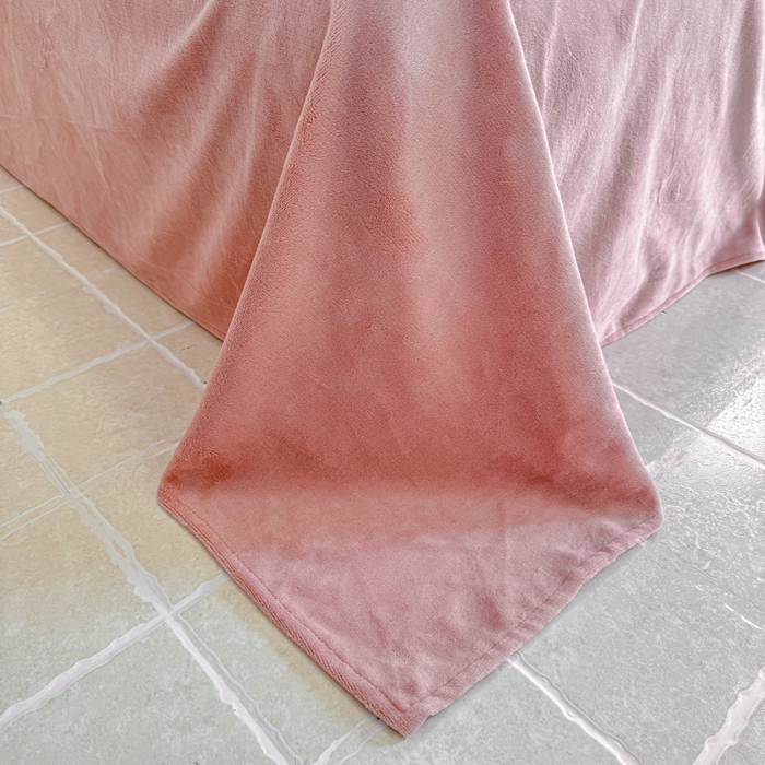 91家纺网 家纺一手货源 找家纺 大境 2024新款8斤A类230克牛奶绒提花烂花四件套床笠款床单款 罗曼 贝壳粉