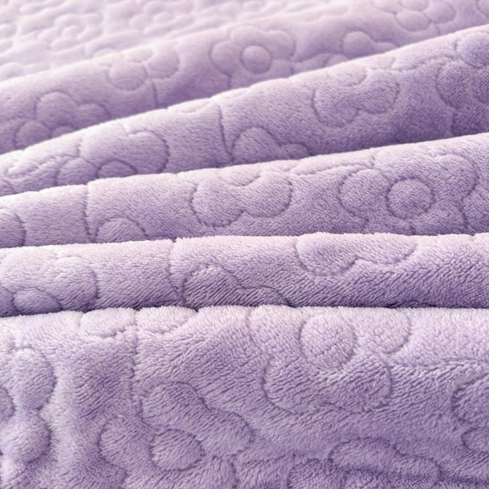 91家纺网 家纺一手货源 找家纺 恋尚 2024新款纯色牛奶绒四件套韩版蕾丝花边床盖款四件套 洛丽塔 紫色