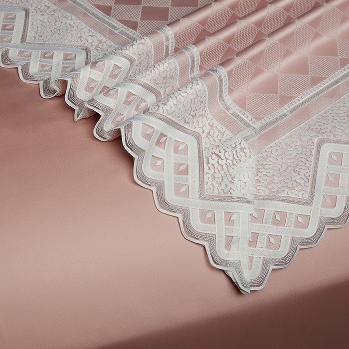 91家纺网 家纺一手货源 找家纺 （总）2024新款高端蕾丝重磅真丝棉系列四件套-克莱斯特