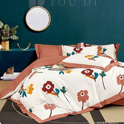 91家纺网 家纺一手货源 找家纺 （总1）未来家居 2024新款UD活性印染铂金贡缎四件套