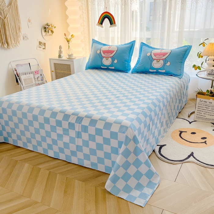 91家纺网 家纺一手货源 找家纺 宝薇 2024新款卡通款加厚斜纹磨毛大版四件套 （新花型不断更新中）哆啦兄妹