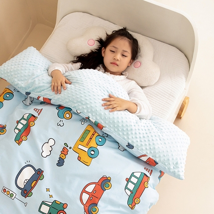 91家纺网 家纺一手货源 找家纺 （总）2025新款3D触感全棉豆豆被儿童豆豆被春秋被冬被幼儿园被子