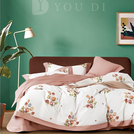 91家纺网 家纺一手货源 找家纺 （总1）未来家居 2024新款UD活性印染铂金贡缎四件套