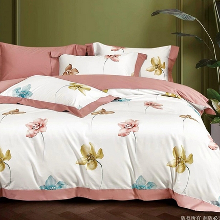 91家纺网 家纺一手货源 找家纺 （总1）未来家居 2024新款UD活性印染铂金贡缎四件套