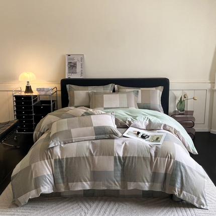 大柏树 2025新款A类全棉磨毛印花四件套 布莱克