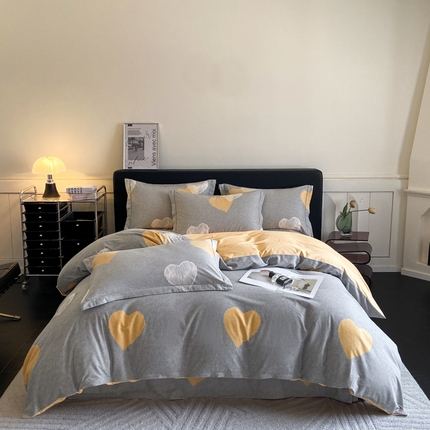 大柏树 2025新款A类全棉磨毛印花四件套 哈米亚