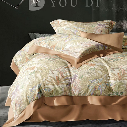 91家纺网 家纺一手货源 找家纺 （总1）未来家居 2024新款UD活性印染铂金贡缎四件套