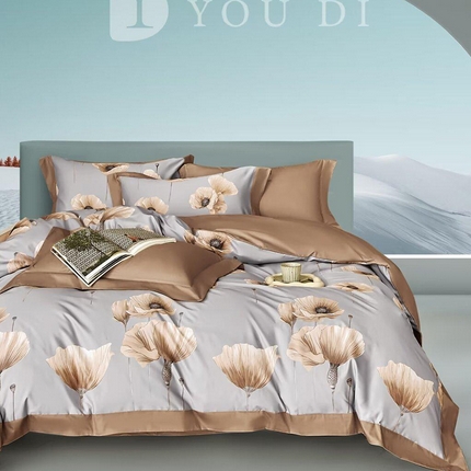 91家纺网 家纺一手货源 找家纺 （总1）未来家居 2024新款UD活性印染铂金贡缎四件套