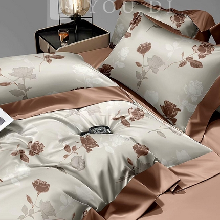 91家纺网 家纺一手货源 找家纺 （总1）未来家居 2024新款UD活性印染铂金贡缎四件套