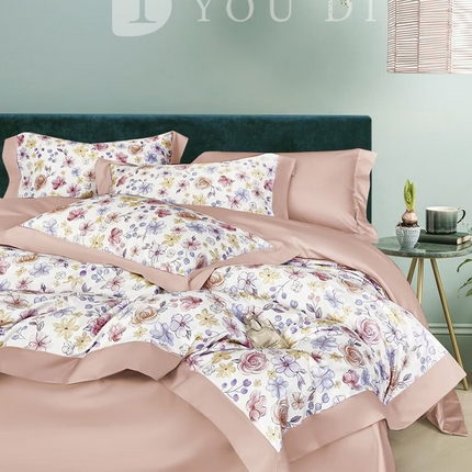 91家纺网 家纺一手货源 找家纺 （总2）未来家居 2024新款UD活性印染铂金贡缎四件套