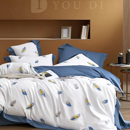 91家纺网 家纺一手货源 找家纺 （总3）未来家居 2024新款UD活性印染铂金贡缎四件套