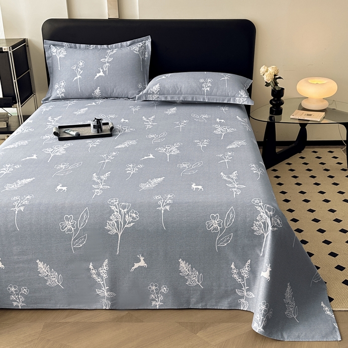 91家纺网 家纺一手货源 找家纺 大柏树 2025新款A类全棉磨毛印花单床单 芊芊之恋