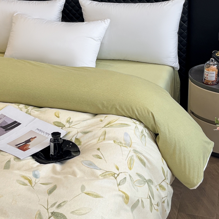 91家纺网 家纺一手货源 找家纺 大柏树 2025新款A类全棉磨毛印花单被套 乐莹米